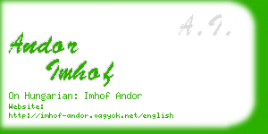 andor imhof business card